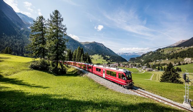 Die Albula-Linie der Rhätischen Bahn gehört zum Unesco-Weltkulturerbe.