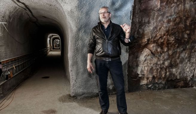 Eröffnung des alten Bunkerstollens auf Helgoland