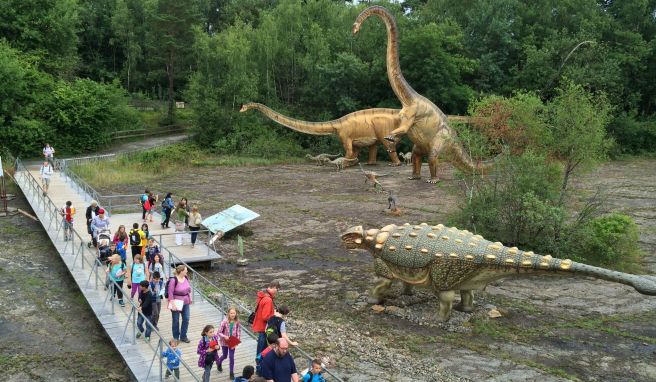 Dinos faszinieren uns. Der Saurierpark Münchehagen zählt zu den Orten, wo man sich auf ihre Spuren begeben kann.