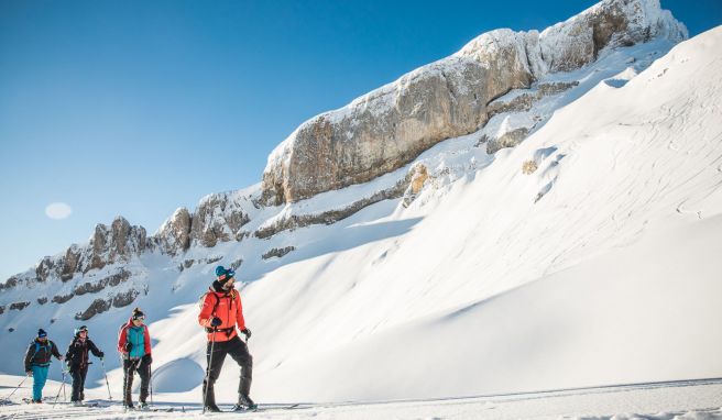 Skitour am Ifen: Das österreichische Kleinwalsertal ist nur von Deutschland aus zu erreichen.