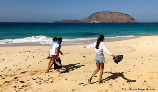 Normalerweise ist an der beliebten Playa de las Conchas auf La Graciosa immer viel los - nicht in diesen Zeiten