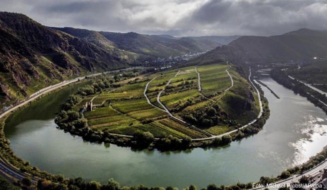 Blick über die Moselschleife am Bremmer Calmont. Im Kampf gegen die Ausbreitung gefährlicher Mutationen des Coronavirus werden die Einreiseregeln für die französische Grenzregion Moselle verschärft