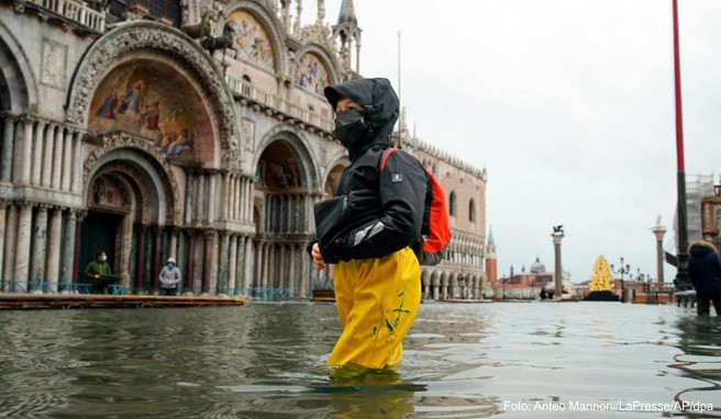 Italien-Urlaub: Hohe Pegel nach Unwetter in Venedig - Flutschutz «Mose» aktiv